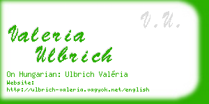 valeria ulbrich business card